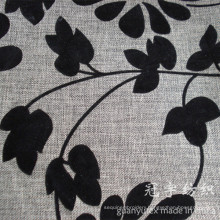 Flocking Polyester Linen Imitated Sofa Fabric